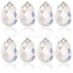 10Pcs Transparent Glass Pendants&nbsp;GLAA-SP0001-45A
