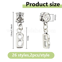 52Pcs Tibetan Style Alloy European Dangle Charms&nbsp;FIND-DC0008-12