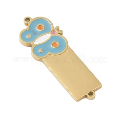 304 Stainless Steel Light Blue Enamel Insect Connector Charms&nbsp;STAS-P377-16G-C