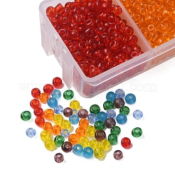 1561Pcs 7 Colors 8/0 Transparent Glass Seed Beads&nbsp;SEED-FS0001-08
