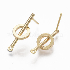 Brass Stud Earring Findings&nbsp;KK-R132-059-NF