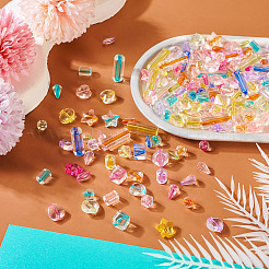 200Pcs 10 Styles Transparent Acrylic Beads&nbsp;TACR-TA0001-28