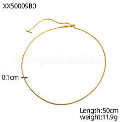304 Stainless Steel Snake Chain Necklaces&nbsp;NJEW-OY002-37G