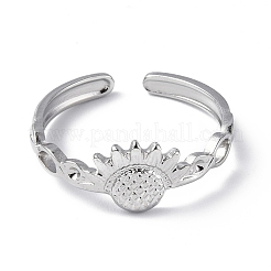 Non-Tarnish 304 Stainless Steel Open Cuff Ring Finding&nbsp;RJEW-C046-07P