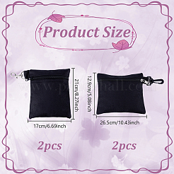 4Pcs 2 Styles Oxford Cloth PVC & Polyester Waterproof Coating Bag&nbsp;AJEW-DR0001-76