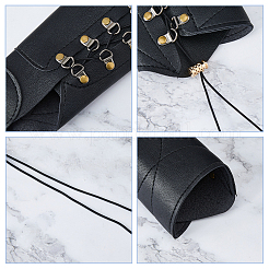 Adjustable PU Leather Cord Bracelets with Iron Buckles&nbsp;AJEW-WH0502-43