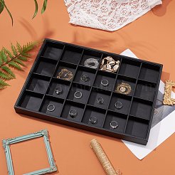 Stackable Wood Display Trays Covered By Black Leatherette&nbsp;X-PCT107