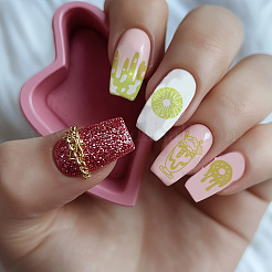 Stainless Steel DIY Nail Art Templates&nbsp;MRMJ-WH0092-102