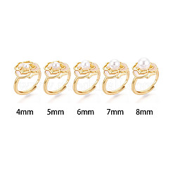 Flower Brass Shell Adjustable Rings Setting&nbsp;KK-T079-35G
