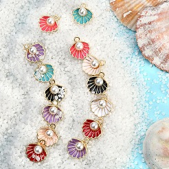 40Pcs 8 Colors Alloy Pendants&nbsp;ENAM-CJ0002-89