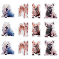 12Pcs 4 Styles Printed Acrylic Pendants&nbsp;OACR-TA0004-14B