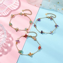 3Pcs Natural Gemstone Beaded Bracelets&nbsp;BJEW-JB11310