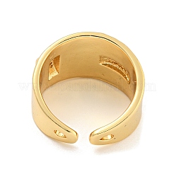 Cubic Zirconia Open Cuff Ring&nbsp;RJEW-L121-030G