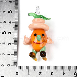 Handmade Lampwork Cartoon Onion Pendants&nbsp;LAMP-T025-11C