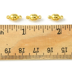 10Pcs Round Brass Magnetic Clasps with Loops&nbsp;KK-FS0001-34G