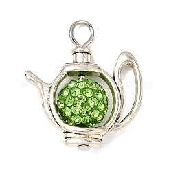 6Pcs 6 Colors Polymer Clay Rhinestone Pendants&nbsp;PALLOY-JF04097