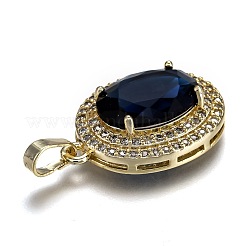 Golden Plated Brass Micro Pave Clear Cubic Zirconia Pendants&nbsp;ZIRC-F123-02K