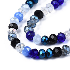 Electroplate Glass Beads Strands&nbsp;EGLA-N002-12B