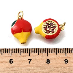 Brass Micro Pave Cubic Zirconia Pendants&nbsp;KK-Z104-04G