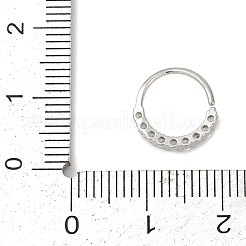 316L Surgical Stainless Steel Micro Pave Clear Cubic Zirconia Hoop Nose Rings&nbsp;WGE451E-05