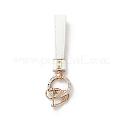 Microfiber & Zinc Alloy & Crystal Rhinestone Keychain&nbsp;KEYC-G062-01D