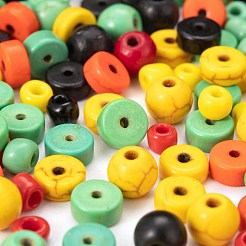 240Pcs Round & Flat Round Synthetic Turquoise Beads and 4 Styles Glass Seed Beads&nbsp;DIY-LS0003-09