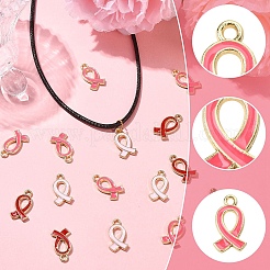 DIY Awareness Ribbon Alloy Enamel Pendant & Waxed Polyester Cord Making Kits&nbsp;DIY-YW0011-74