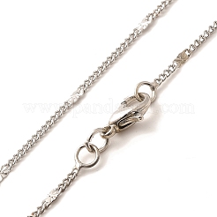 2mm Rack Plating Brass Twisted Chain Necklaces for Women Men&nbsp;MAK-L044-61P