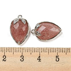 Natural Strawberry Quartz Faceted Pendants&nbsp;X-G-M431-06P-06