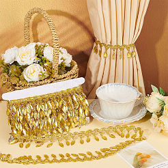 Polyester Lace Ribbon with Plastic Charms Tassel&nbsp;OCOR-WH0078-202B-01