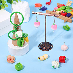 36Pcs 18 Styles Resin Rron Pendants&nbsp;RESI-TA0004-03