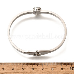 304 Stainless Steel Hinged Enamel Bangles for Women&nbsp;BJEW-F474-45P