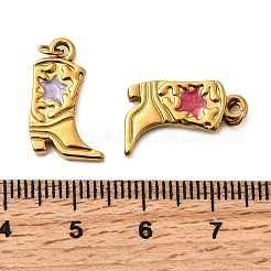 304 Stainless Steel Enamel Pendants&nbsp;STAS-B097-26G-06