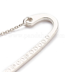 Metal Bookmark Gift with Polyester Tassel Big Pendant Decorations&nbsp;AJEW-JK00167-05