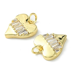 Rack Plating Brass Micro Pave Cubic Zirconia Pendants&nbsp;KK-K332-02G