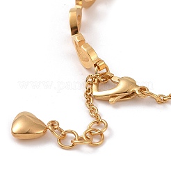 Ion Plating(IP) 304 Stainless Steel Bangles with Safety Chains&nbsp;BJEW-F464-18G