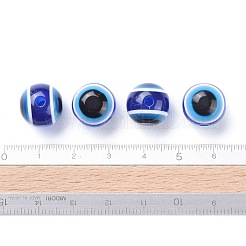 Round Evil Eye Resin Beads&nbsp;X-RESI-R159-12mm-08