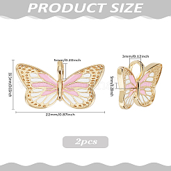 2Pcs Brass Enamel Pendants&nbsp;KK-LP0002-19B