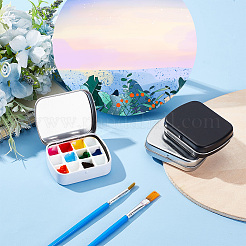 3 Sets 3 Colors Iron Watercolor Paints & Nail Polish Tins Storage Box&nbsp;AJEW-PH0011-08-WH
