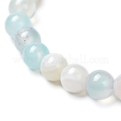 Natural Stone Round Beads Stretch Bracelet for Girl Women&nbsp;BJEW-JB06882