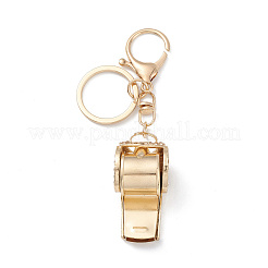 Shining Zinc Alloy Rhinestone Whistle Pendant Keychain&nbsp;KEYC-O014-01G-01