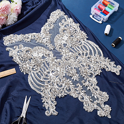 Lace Embroidery Sewing Polyester Appliques&nbsp;DIY-WH0013-63