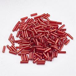 Glass Bugle Beads&nbsp;SEED-E001-12mm-25