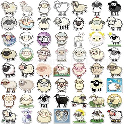 50Pcs Sheep Theme PVC Waterproof Stickers&nbsp;STIC-Z004-05