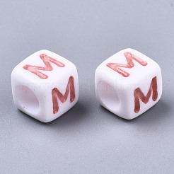 Opaque White Acrylic Beads&nbsp;SACR-R252-02M