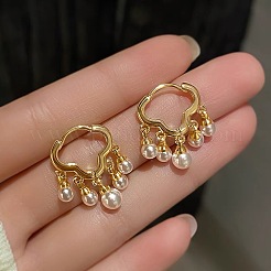 Cloud Alloy Plastic Imitation Pearl Chandelier Earrings&nbsp;FS-WGCF050-01