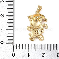 Christmas Brass Micro Pave Cubic Zirconia Pendants&nbsp;LS-KK-K413-01A-G