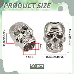 50Pcs Alloy European Beads&nbsp;FIND-BC0019-52P