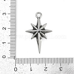 316 Surgical Stainless Steel Micro Pave Cubic Zirconia Pendants&nbsp;LS-STAS-G349-01AS-02