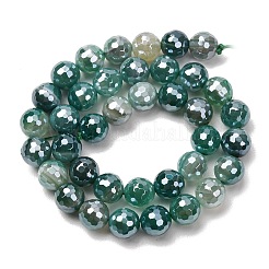 Electroplated Natural Agate Beads Strands&nbsp;G-B191-A07-10mm-09